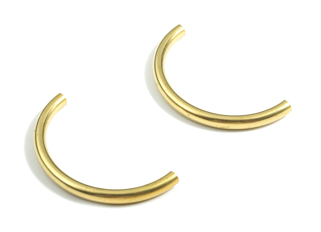 Curved Brass Tube Brass Round Tube Semi Circle Tube Raw Etsy