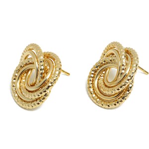 Verdrehter Knoten Ohrring Ohrstecker - Messing Trendy Ohrring Post - Schmuck für den Alltag - Gold Schmuck - 18K Echtgold vergoldet - 19x17x4.3 mm - RGP9356 Bild 3