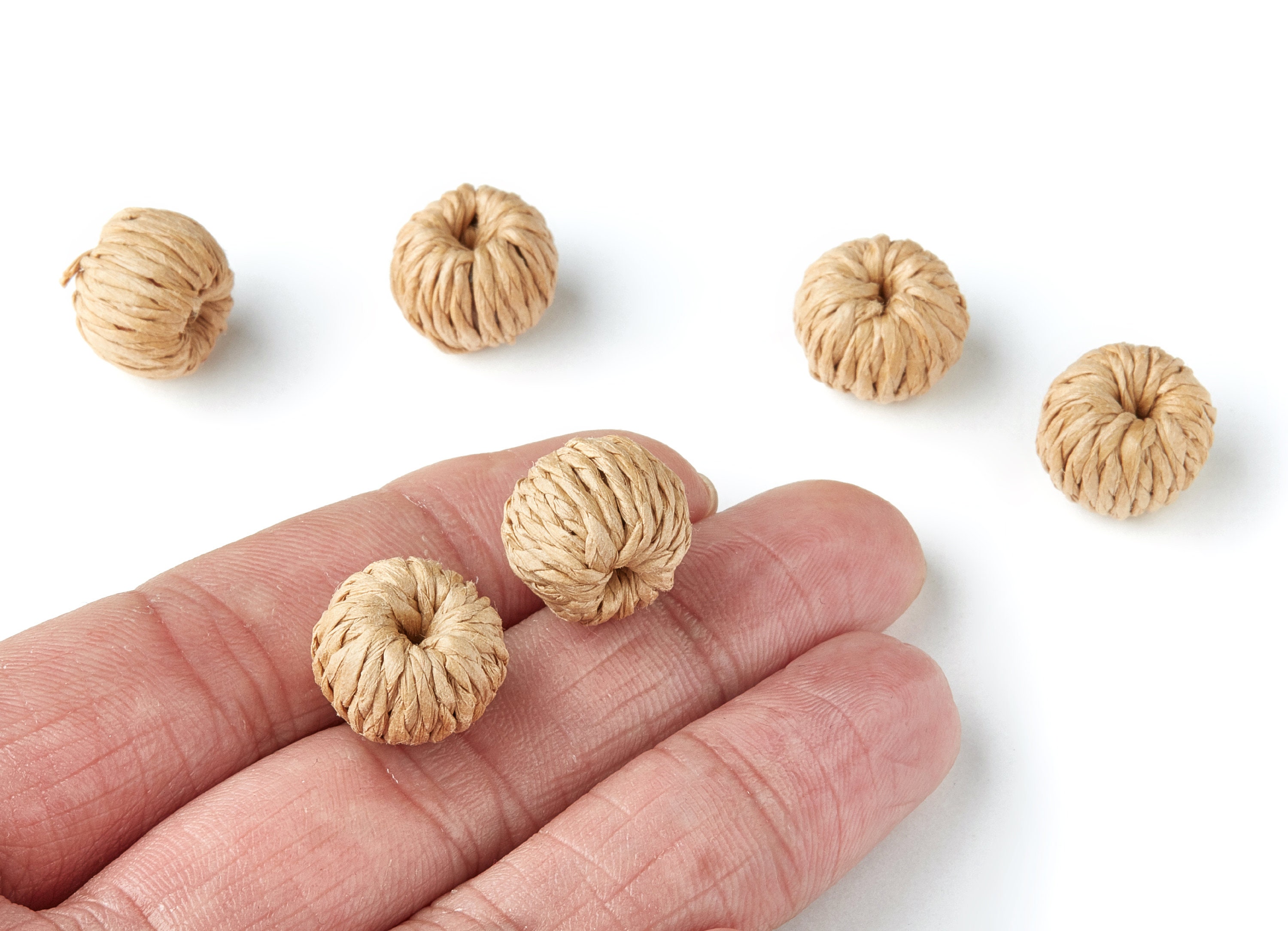 Handwoven Rattan Earrings Ball Shaped Rattan Pendant Etsy