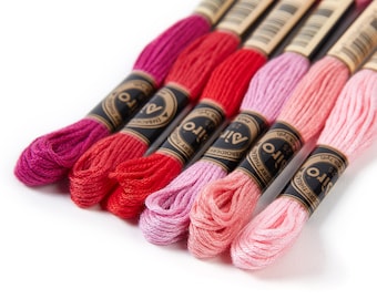 Embroidery Floss Set - 6 Skeins of 8 meters - Embroidery Thread - Cross Stitch Floss - Embroidery Accessories - HM1012
