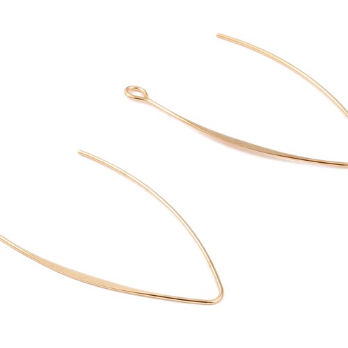 Brass Earring Wire Post Brass Earring Wire Stud 18K Real Etsy