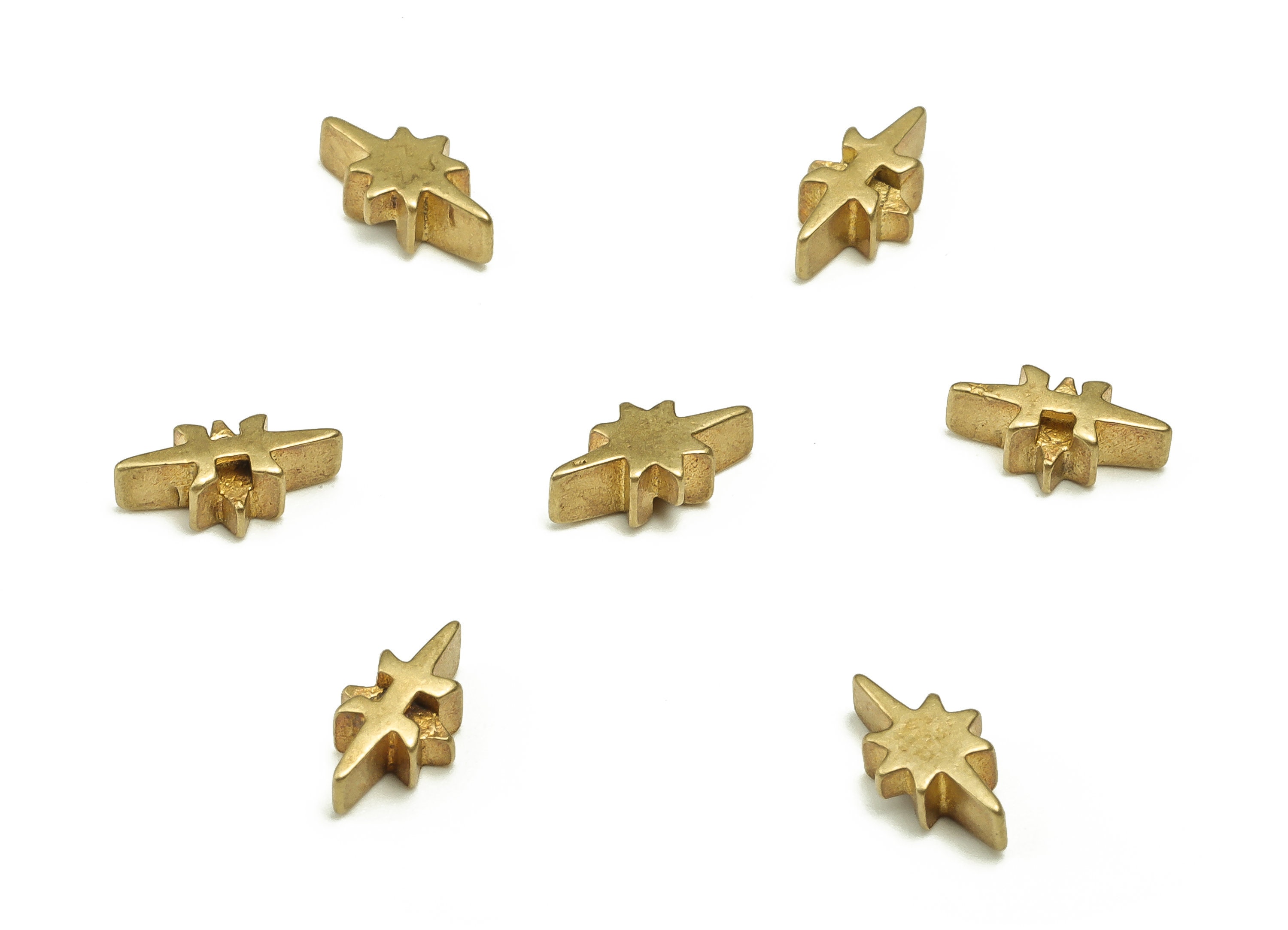 Dreamtop 66 Pieces Brass Gold Spacer Beads Star India