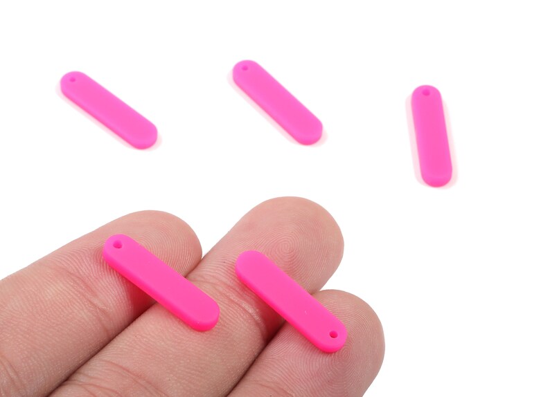 Jewelry Supplies Color Code:A471-20.82x5.06x2.24mm Matte Mini Bar Earring Earring Findings AC1899H Acrylic Bar Earring Charms