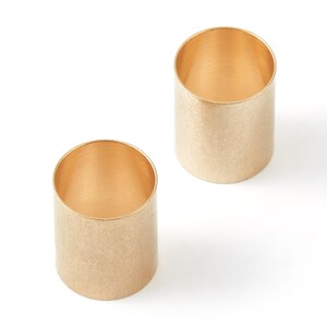 Industrial Brass Tube - Brass Tube Beads - Raw Brass Plain Tube Beads - jewelry supplies - 15.86x12.98x0.38mm - PP1477 image 2