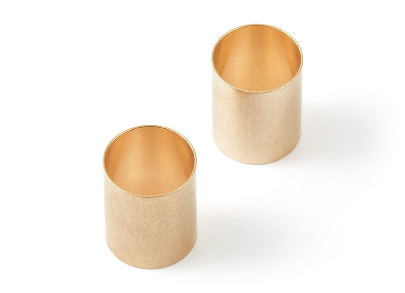 Industrial Brass Tube - Brass Tube Beads - Raw Brass Plain Tube Beads - jewelry supplies - 15.86x12.98x0.38mm - PP1477 image 2