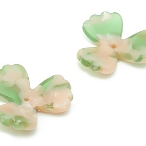 Acetate Flower Earring Charms - Flower Shaped Pendant - Earring Findings - Jewelry Supplies - Color Code: A38 - 22,6x22,35x7,21mm - AC1324C