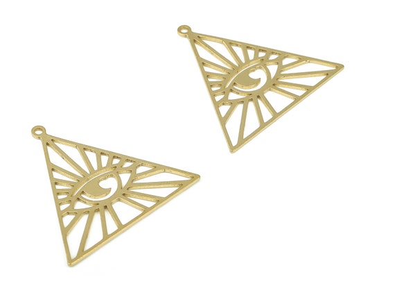 30Pcs Raw Brass Fan Shaped Triangle Charms Pendants DIY Jewelry Earring Making 30Pcs Raw Brass Fan Shaped Triangle Charms Pendants DIY Jewelry Earring Making