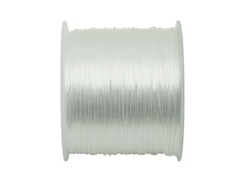 0.6mm Elastic Thread - Elastic Cord for Crafts 60m/Roll - White Beading and Jewelry Making Elastic - Elastic Sewing Craft Cord - TH1109