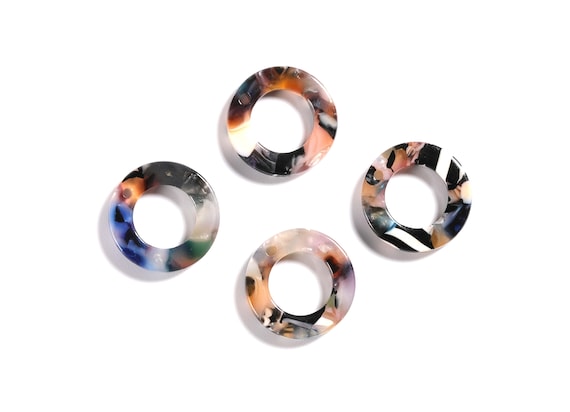Acetate Coin Earring Charms AC1107-A22 Earring Findings Round Pendant Color Code:A22-16.09x16.09x2.64mm Jewelry Supplys