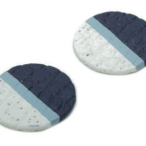 Polymer Clay Runde Ohrring Charms - Polymer Clay Kreis Pandant - Schmuck Handarbeit - 27,34x26,68x2,5mm - PC2319
