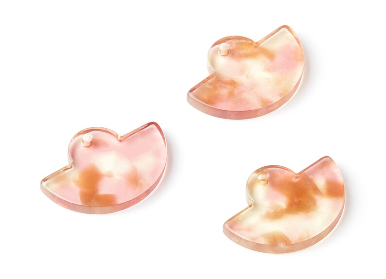 Fan Pendant Earring Findings AC1376K Color Code:A45-23.64x17.3x2.83mm Jewelry Supplies Acetate Acrylic Fan Earring Charm