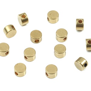 Brass Round Spacer Beads - Raw Brass Round Beads - Spacer Connectors - Earring Findings - Jewelry Supplies - 3.91x3.91x2.73mm - PP3170