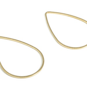 Messing Tropfen Anhänger - Ohrringe - Tropfen Verbinder - Messing Tropfen Schmuckfund - Schmuck SuPPlies - 32x22.0x0,8mm - PP4143-32