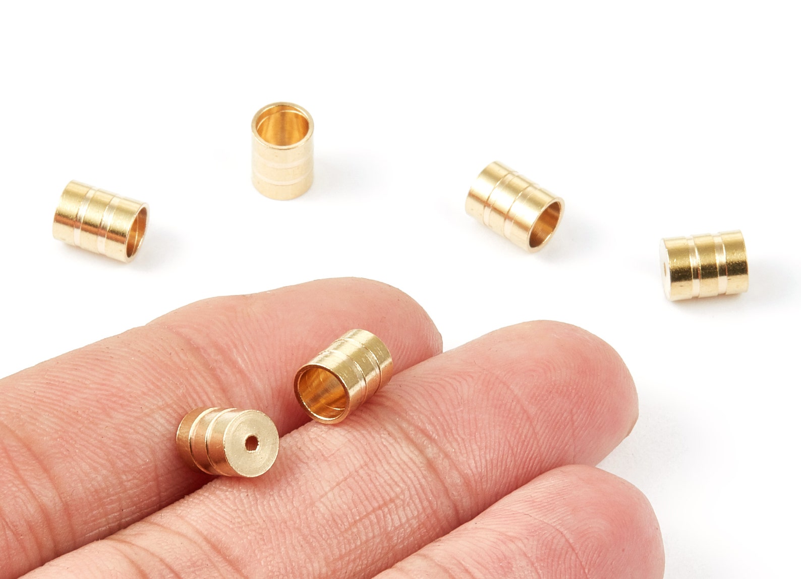 Brass Tassel End Caps 6X7.5 Raw Brass Barrel End Cord Etsy