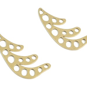 Brass Geometric Earring Charms - Raw Brass Circles Rounds Pendant - Earrings Finding - Jewelry Supplies - 30.2x14.14x0.58mm - PPM3151