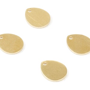 Personalized stamping blank - Brass Oval Charms - Oval Raw Brass Pendant - Earring Findings - Jewelry Supplies - 12x10x1mm - PP1759