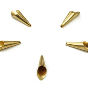 Brass Cone Bead Caps - Raw Brass Cone Bead Caps - Earring Findings - DIY Jewelry Making Supplies - 15.05x4.86x0.3mm - PP4368
