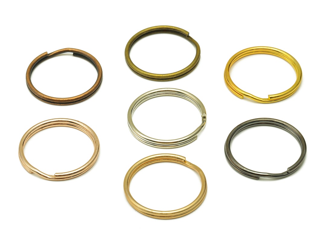 Keychain Key Rings - Split Rings - Keychain Connectors - Antique Bronze ...