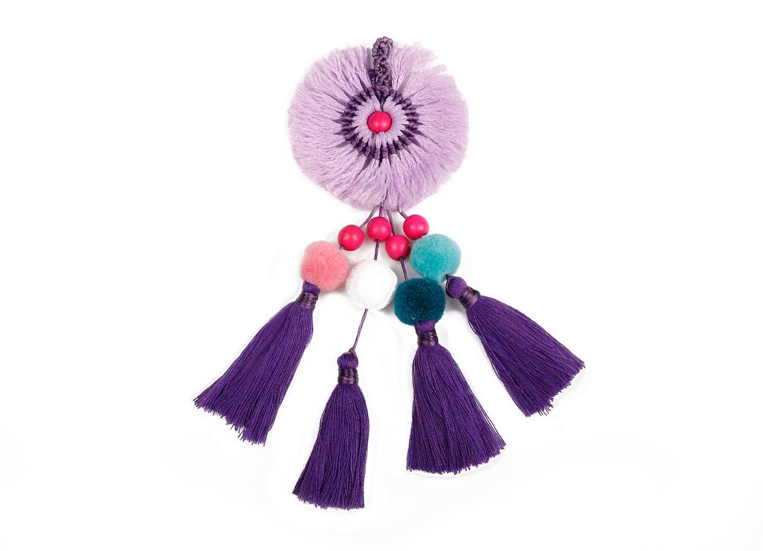 Tassel Pom Charm Pink