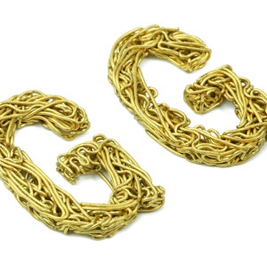 Brass G letter Pendant - Raw Brass Hammered Wire Letter G Alphabets Charms  - Jewelry Supplies - 28.1x16.77x3.22mm - PP2925
