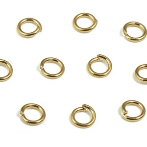 Raw Brass Round Open Jump Rings - Circle  Jump Rings - Earring Findings - Not Soldered - Jewelry Making Supplies -3.5x3.56x0.62mm - PP4362