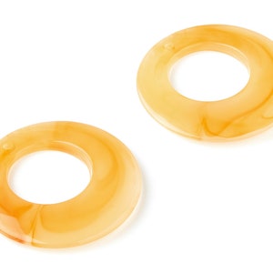 Resin Charms - Resin Earrings - Circle Shaped Earrings Charms - Earring Findings - Jewelery Making - 38x38x4,83mm - AC1275E
