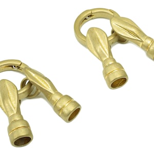Bracelet Cord End Caps - Raw Brass Bracelet Connector Clasp - End Caps For Bracelets -Jewelry Making -58x38 x4.07mm-PP8453