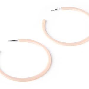 Offene Ohrringe - 2,5 Zoll Hoop Ohrringe - Acetat Runde Ohrringe Post - Offener Kreis - Farbcode: A264 - 64x64x2mm - AC1565-A264