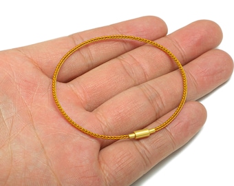 Bransoletka z skręcanego kabla 1,5 mm – brązowa stalowa bransoletka, unisex, do samodzielnego tworzenia biżuterii (65 mm)