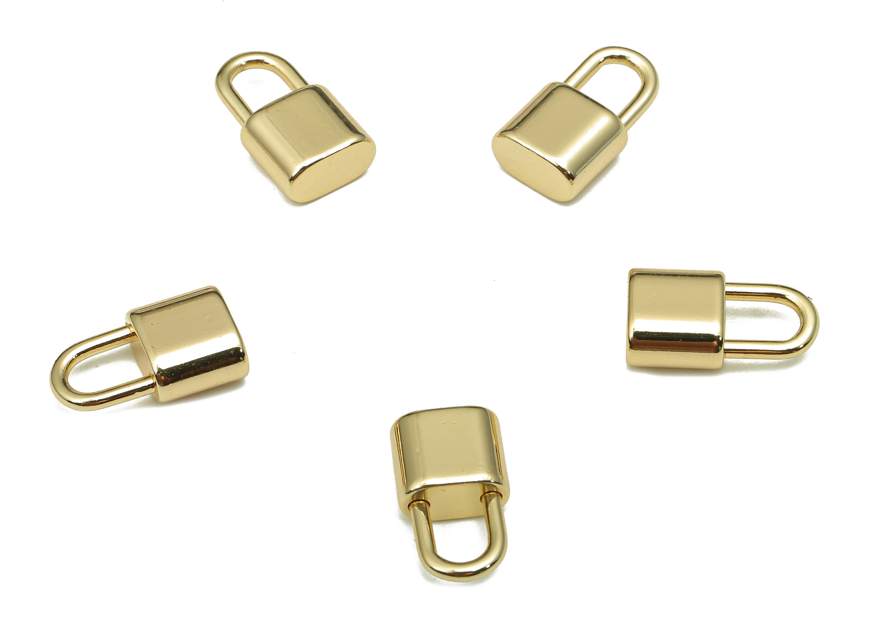 Brass Mini Padlock Charm Gold Lock Earring Lock Pendant -  Denmark