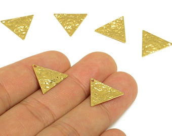 Messing Dreieck Ohrring Anhänger - Messing Dreieck Ohrring Anhänger - Geometrie Ohrring Anhänger - Ohrring Verschluss - 17x14.8 x 1 mm - PP10278