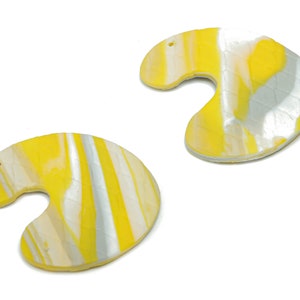 Polymer Clay Palette C Rhombic Earring Charms - Polymer Clay C Rhombic Pandant - Jewelry Handmade Making - 34.06x30.26x2.03mm - PC2318
