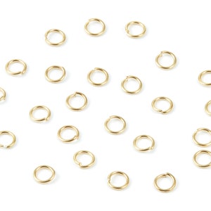 Brass Open Jump Rings - 4x0,6mm - Raw Brass Open Jump Rings - Not Soldered - Jewellery Supplies - PP1558