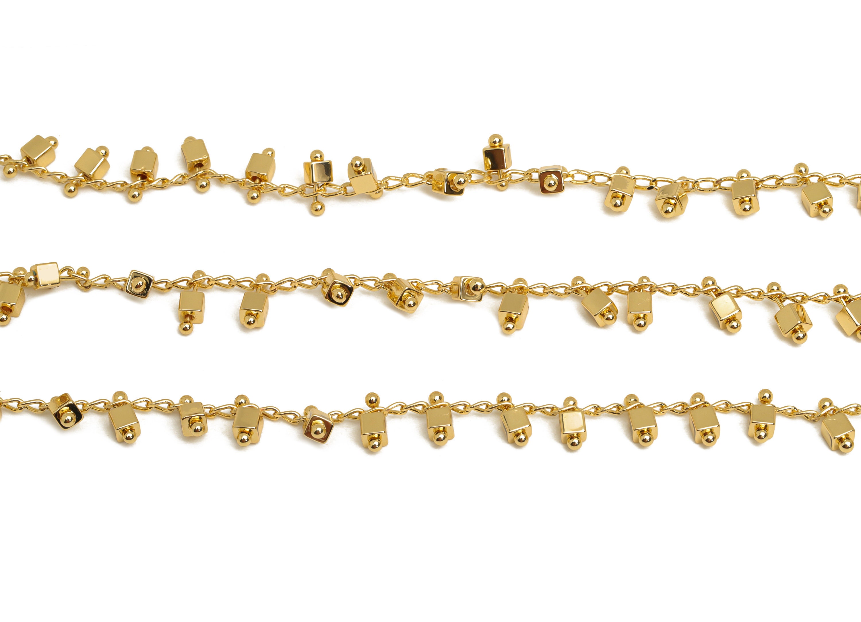 Catene Speciali In Ottone Placcato Oro Da 8 Mm, Accessori Per