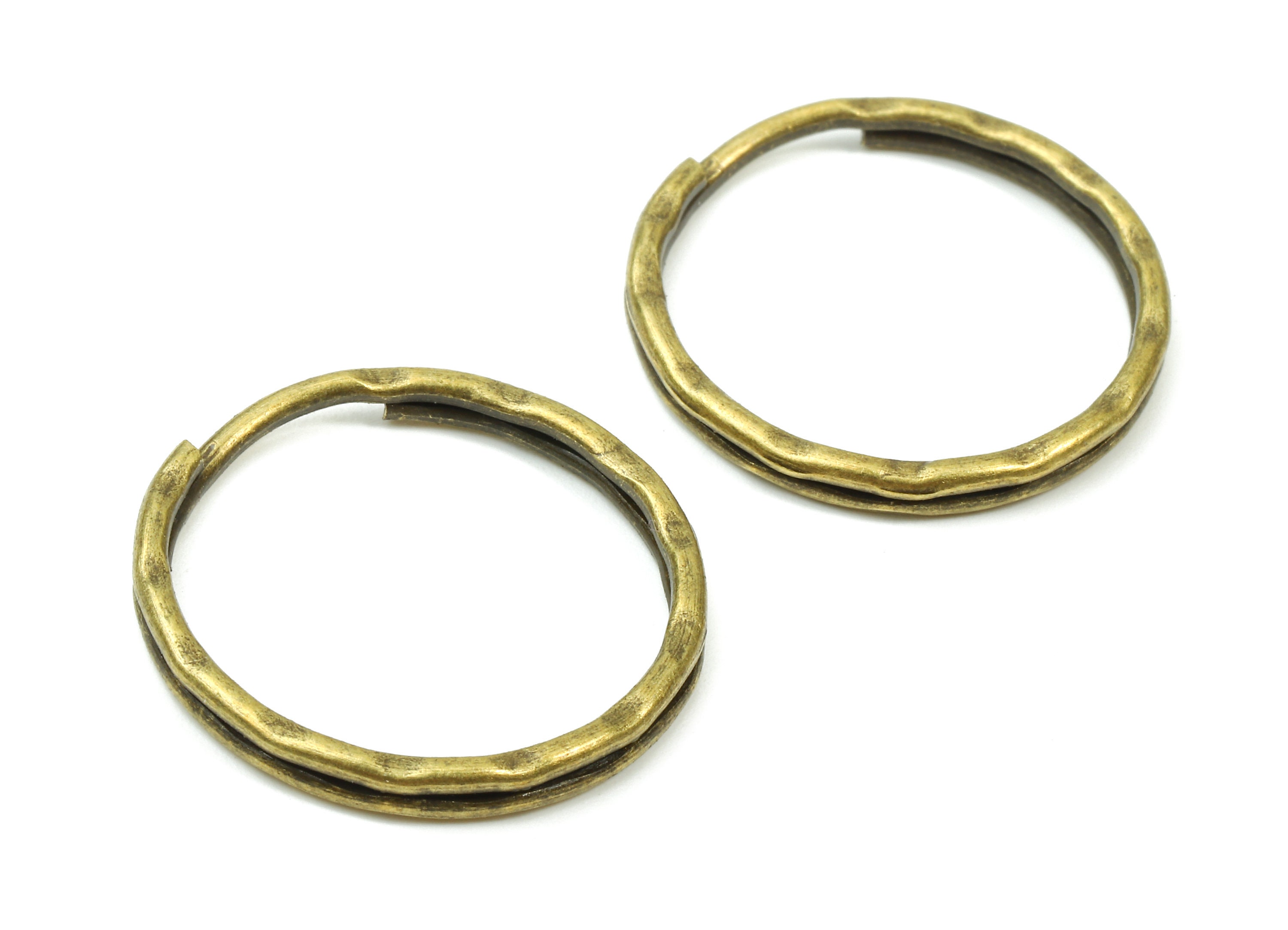 12pcs Solid Key Rings Split Rings 40mm 30mm Bronze Key Rings for Keychains  Round Rings Available in Two Sizes 