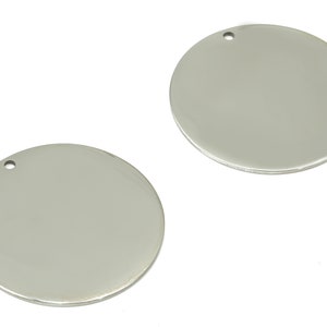 Stamping Blanks - 316 Stainless Steel Round Charms - Stainless Steel 316 Circle Pendant - Jewelry Supplies - 27.82x27.82x0.88mm - SS1379-28