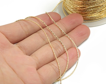 Tiny Snake Chain - 18K Real Gold Plated Brass Chain - Mini Snake Chain 0.04" - for Necklace Bracelet Earing Jewellery Making - RGP4293