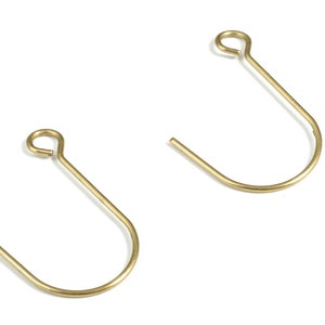 Raw Brass Hook Charms - Brass Earring Connector- Raw Brass Earring Charms - Brass Wire Pendant -Jewelry Supplies - 25.4x14.77x0.78mm -PP3976