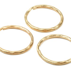 KC Gold Tone Metal Key Rings - Split Rings - Circle Key Rings - Keychain Connectors - Key Ring Findings - 27.64x27.64x1.5mm - PP2855KC image 3
