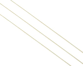 Fil de laiton de 0,3 mm - Fil à envelopper - Perles de fil en vrac - Placage KC doré - Fil de laiton en or massif - Bijouterie - 0,3x0,3 mm -PP10494-30