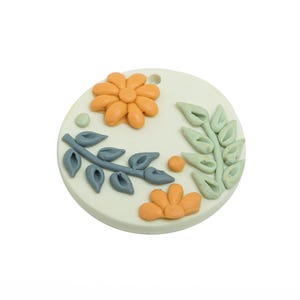Polymer Clay Flower Earring Charms - Artisan 3D Flower Charm - Handmade Craft Embellishment - DIY Craft Jewelry - 32x24x9.65mm - PC2347