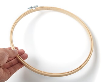 Bastidores de bambú para bordar - Bastidores para punto de cruz - Bastidor redondo de bambú para bordar - Accesorios para bordar - 240x240x8mm - HM1003
