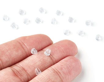Rubber Earring Stopper - Rubber Earring Findings - Earring Back - 4.66x4.1mm - ES1001
