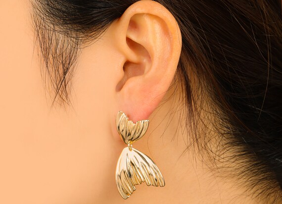 Brass Fishtail Hoop Earrings Brass Fishtail Hoop Earrings