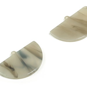 Acetate Semicircle Charms - Semicircle Earrings and Pendant - Earring Findings - Color Code: A192 - 34.5x22.14x2.67mm - AC1522-A192