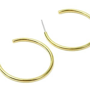 Brass C Earring Post 2.0x35 - Raw Brass C Earring Stud - Earring Posts - Jewelry Supplies - 34.6x34.6x1.58mm - PP2838