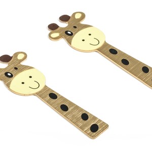 Aluminium Giraffe For Hair Barrette - Aluminium Giraffe Hair Clip - Gold Tone Plated - Jewelry Making Supplies - 70.3x25.92x1.22mm - AA1148A