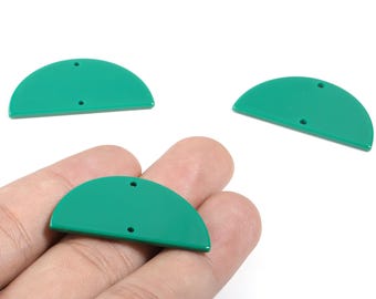 Acetate Semicircle Connectors - 2 Holes - Half Moon Earrings - Earring Findings - Color Code:A346 - 37.2x18.55x2.4mm - AC1794-A346