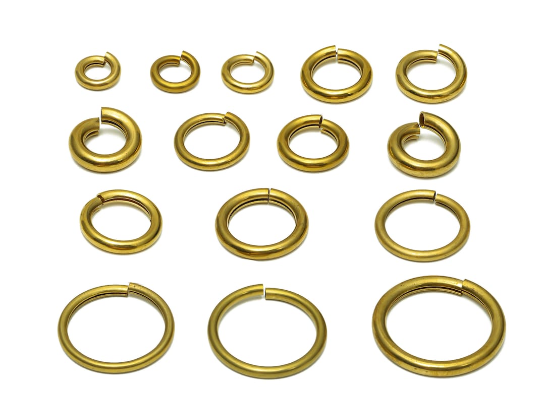 Brass Jump Rings Brass Open Jump Rings Raw Brass Jump Ring Findings Not