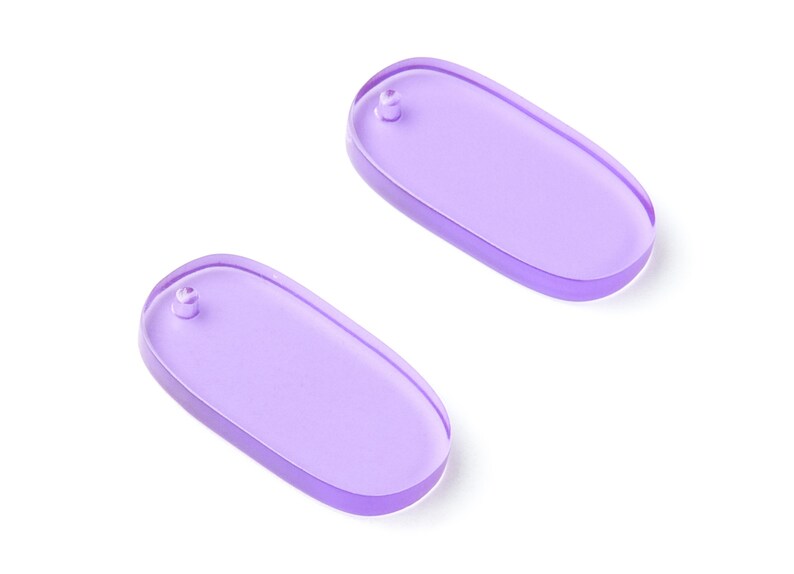 Acrylic Oval Earring Charms - Oval Shaped Pendant - Earring Findings - Jewelry Supplies - Color Code:A72 - 26.7x14x2.6mm - AC1156AD image 2